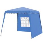 2.4x2.4m Pop Up Gazebo With 2 Sidewalls And Carry Bag | Blue