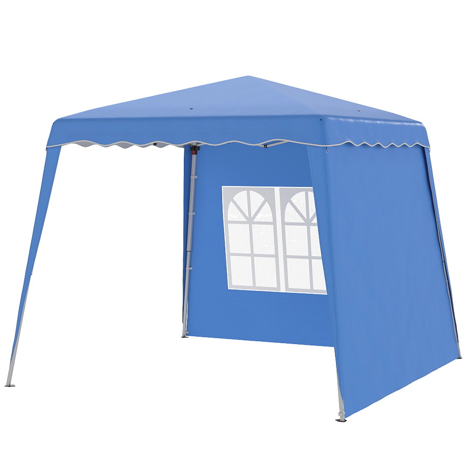 2.4x2.4m Pop Up Gazebo With 2 Sidewalls And Carry Bag | Blue