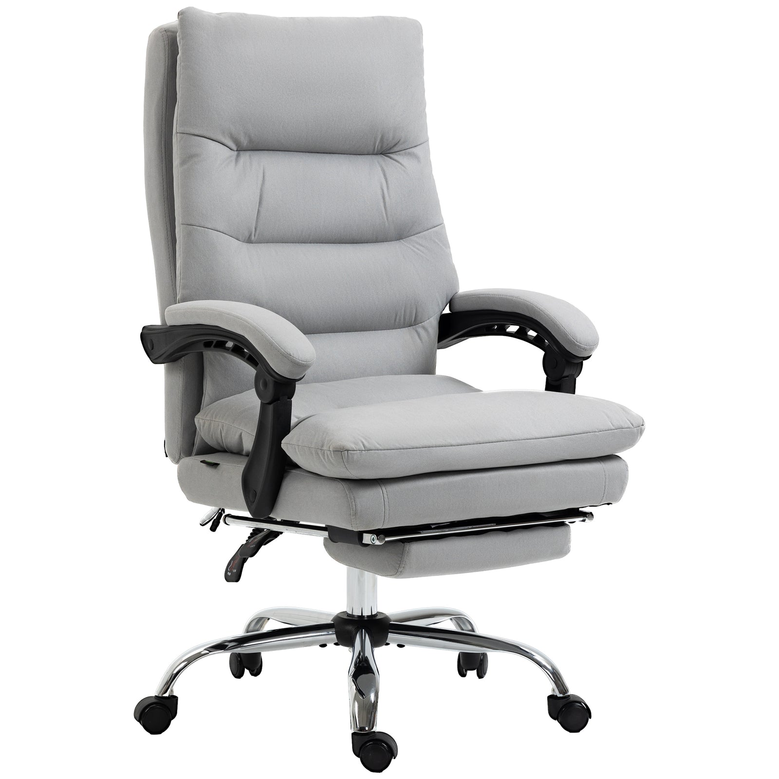 Microfibre Massage Office Chair Grey
