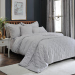 Versailles Jacquard Bedding – Delicate Detailing, Luxurious Comfort | King | Silver Grey