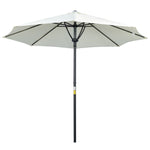 3m Garden Parasol With 8 Ribs Umbrella Sun Shade | Cream