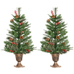 2 Piece 3ft Porch Christmas Tree, Décor