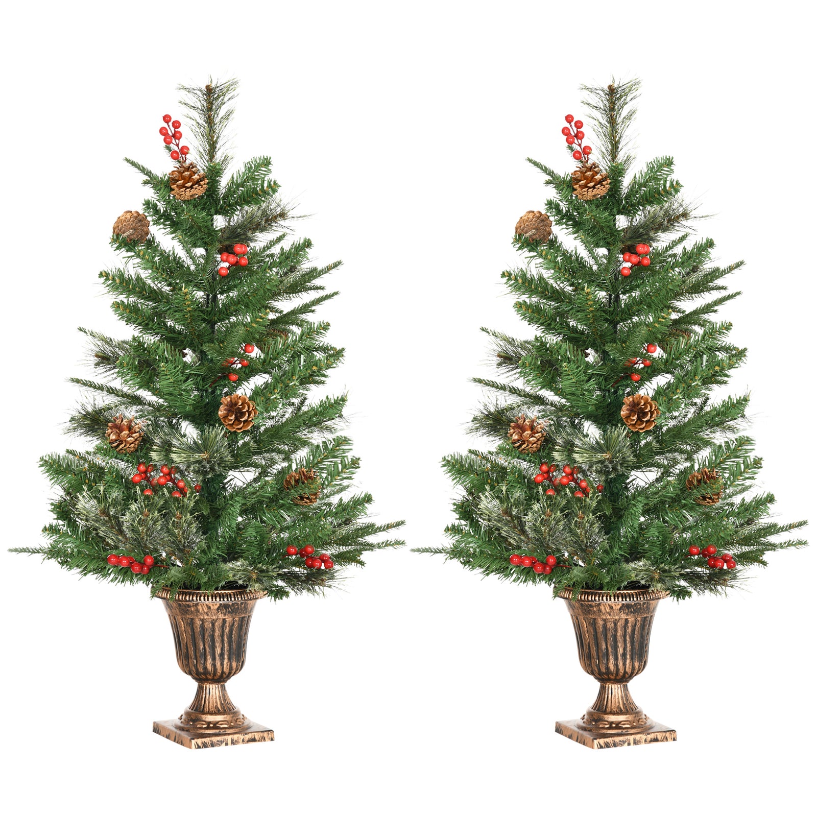 2 Piece 3ft Porch Christmas Tree, Décor