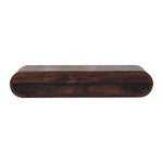 Wall Mounted California Walnut Console Table, 2 Drawers, Dark Brown