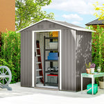 6.5x3.5ft Metal Garden Shed For Garden | Light Grey