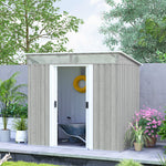 6.5x4ft Galvanised Metal Shed, Grey