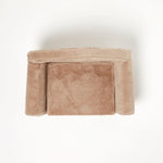 Plush Fold Out Sofa Pet Bed | Medium | Beige