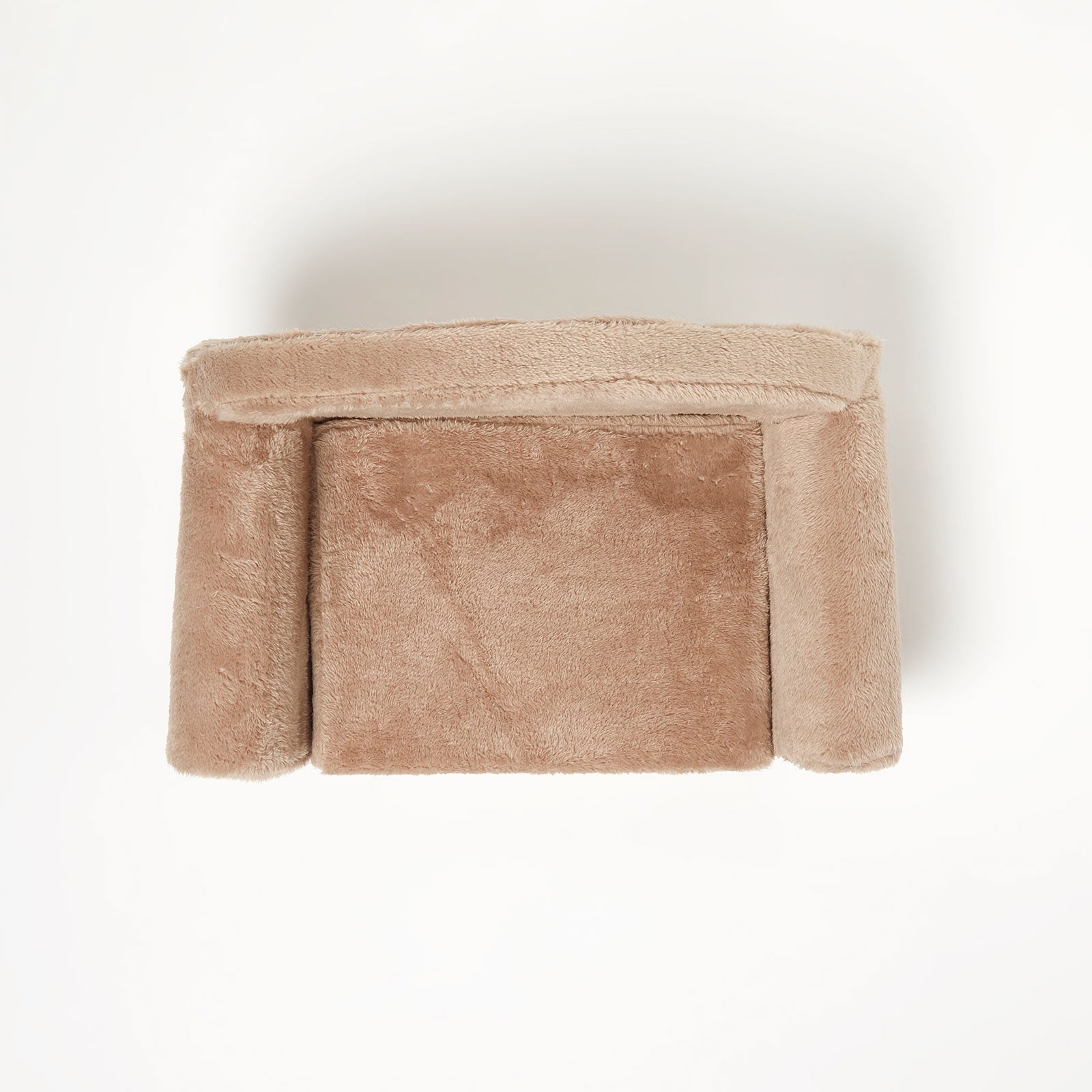 Plush Fold Out Sofa Pet Bed | Medium | Beige