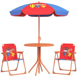 Kids Bistro Table And Chair Set W/ Cowboy Theme, Adjustable Parasol
