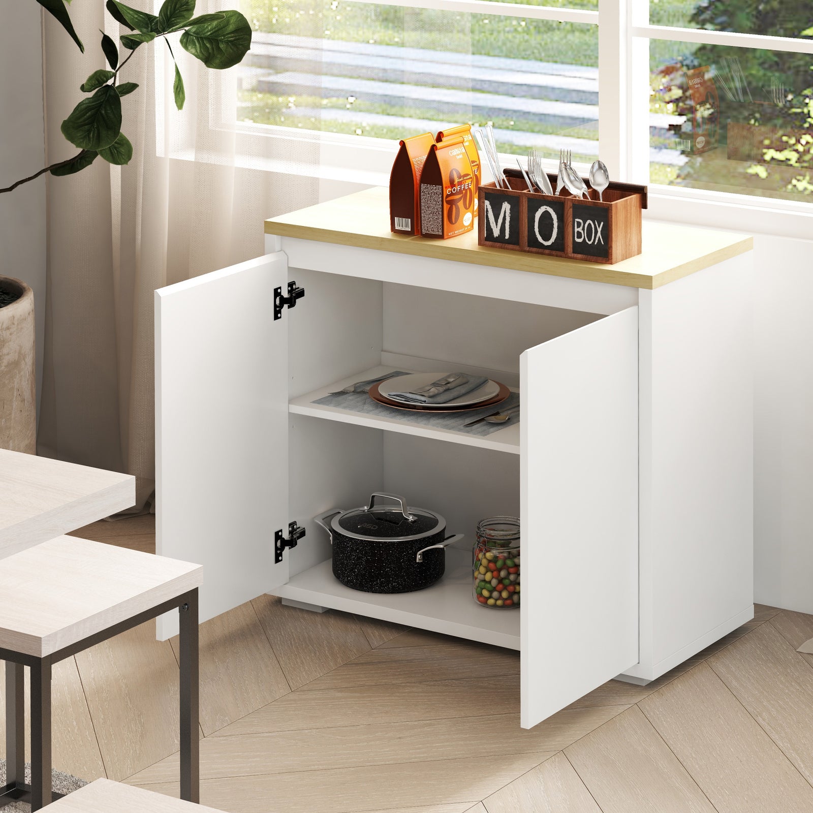 Sideboard Living Room Cabinet With Double Door Cabinet