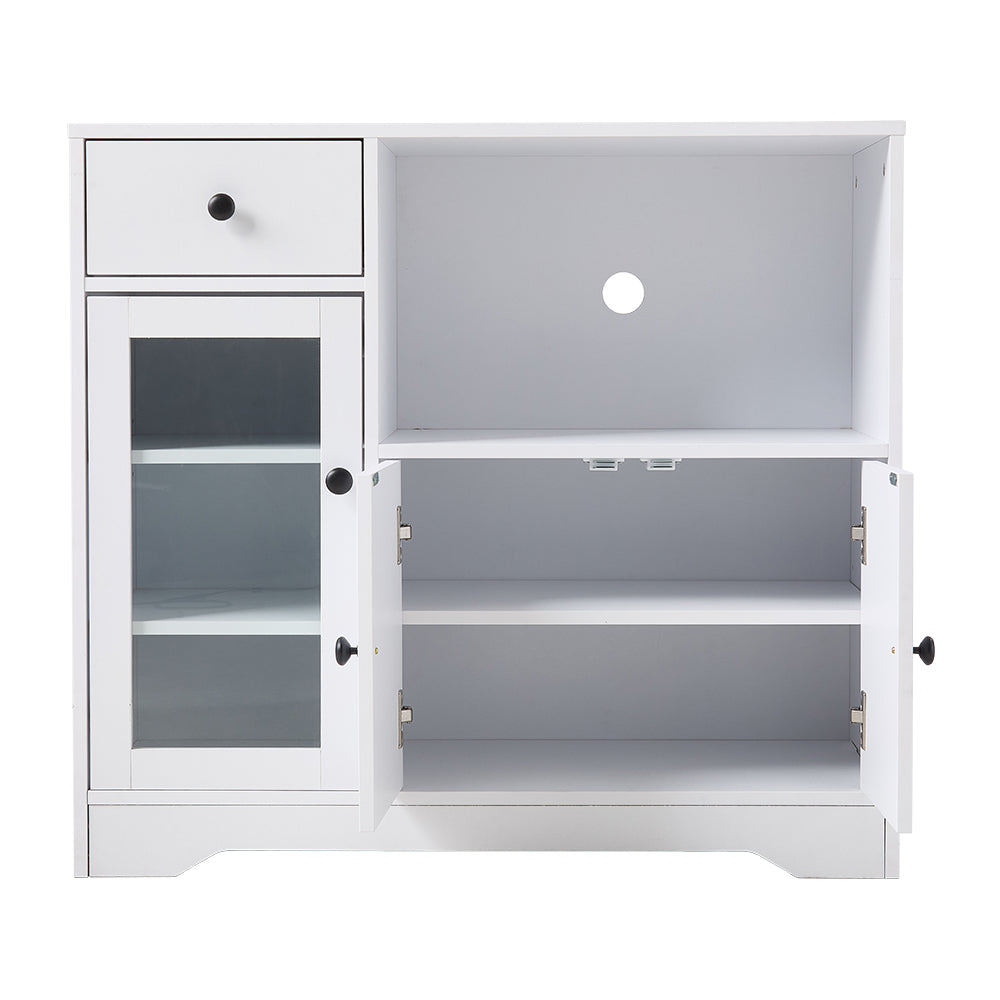 Wooden Sideboard Storage Cabinet With 3 Doors And 1 Drawer