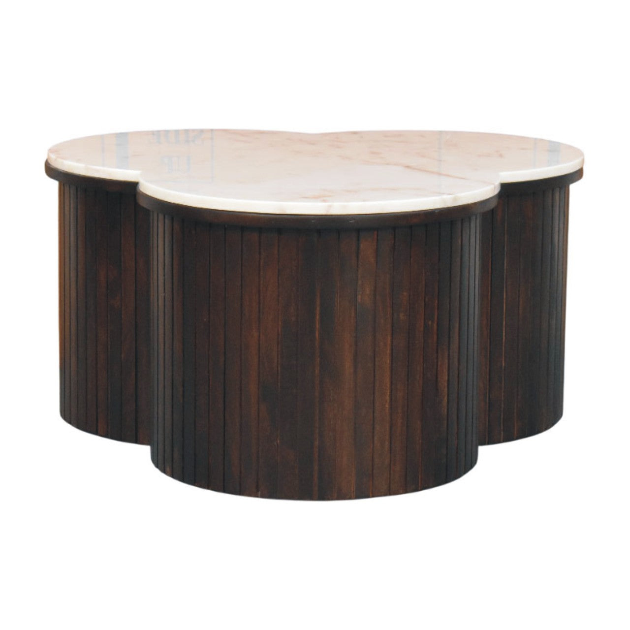 Verona Marble Coffee Table, Dark Brown And White | 5 | Brown