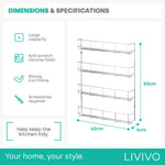 Cupboard Door Spice Rack - 4-tier