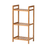 Tiered Bamboo Wood Book Storage Shelf | Small