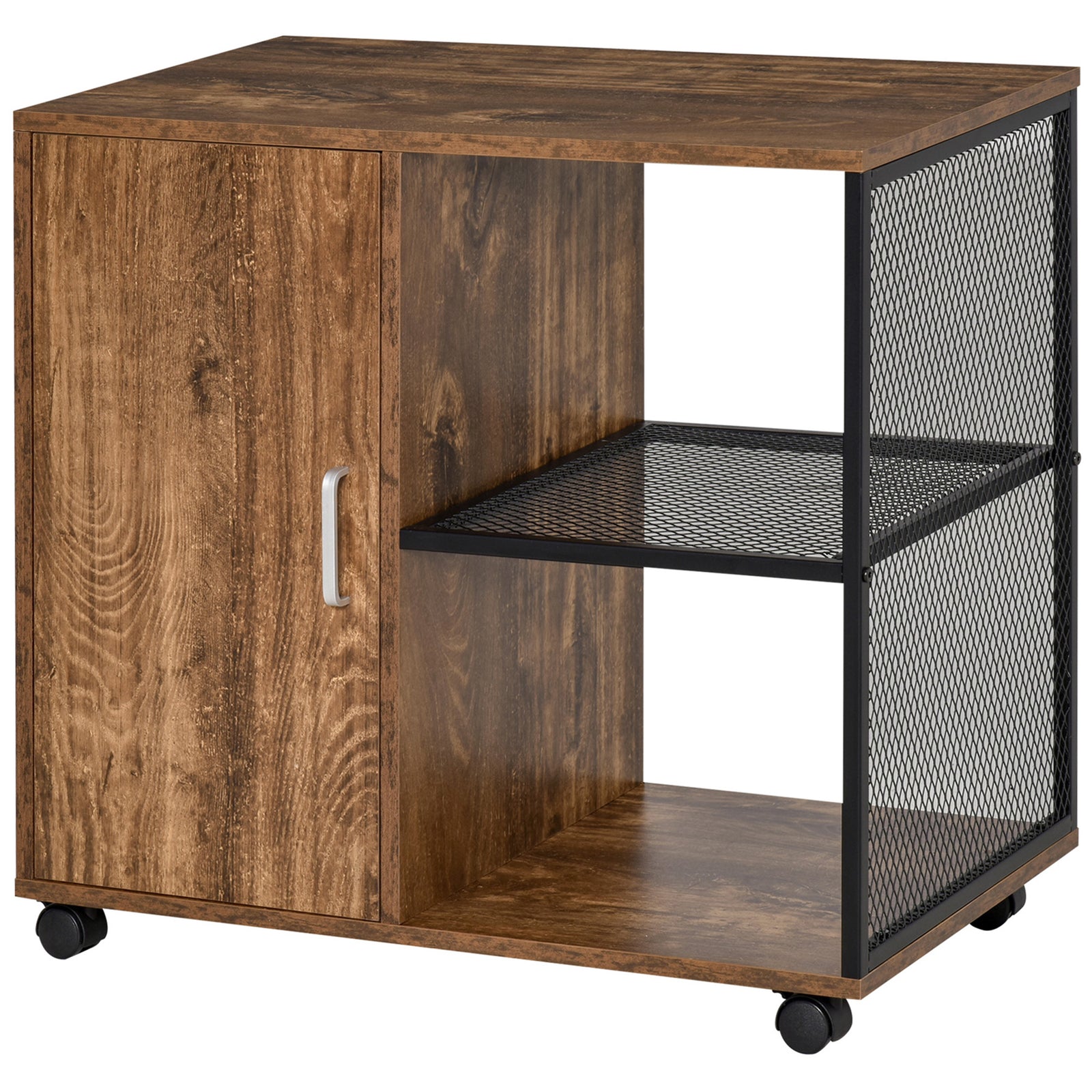 Printer Stand Office Mobile Cabinet Organizer With Castors | One Size | Natura