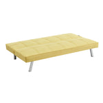 Click Clack Linen Blend Sofa Bed - 3 Seater | Yellow