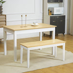 Wood Dining Bench For 2 People