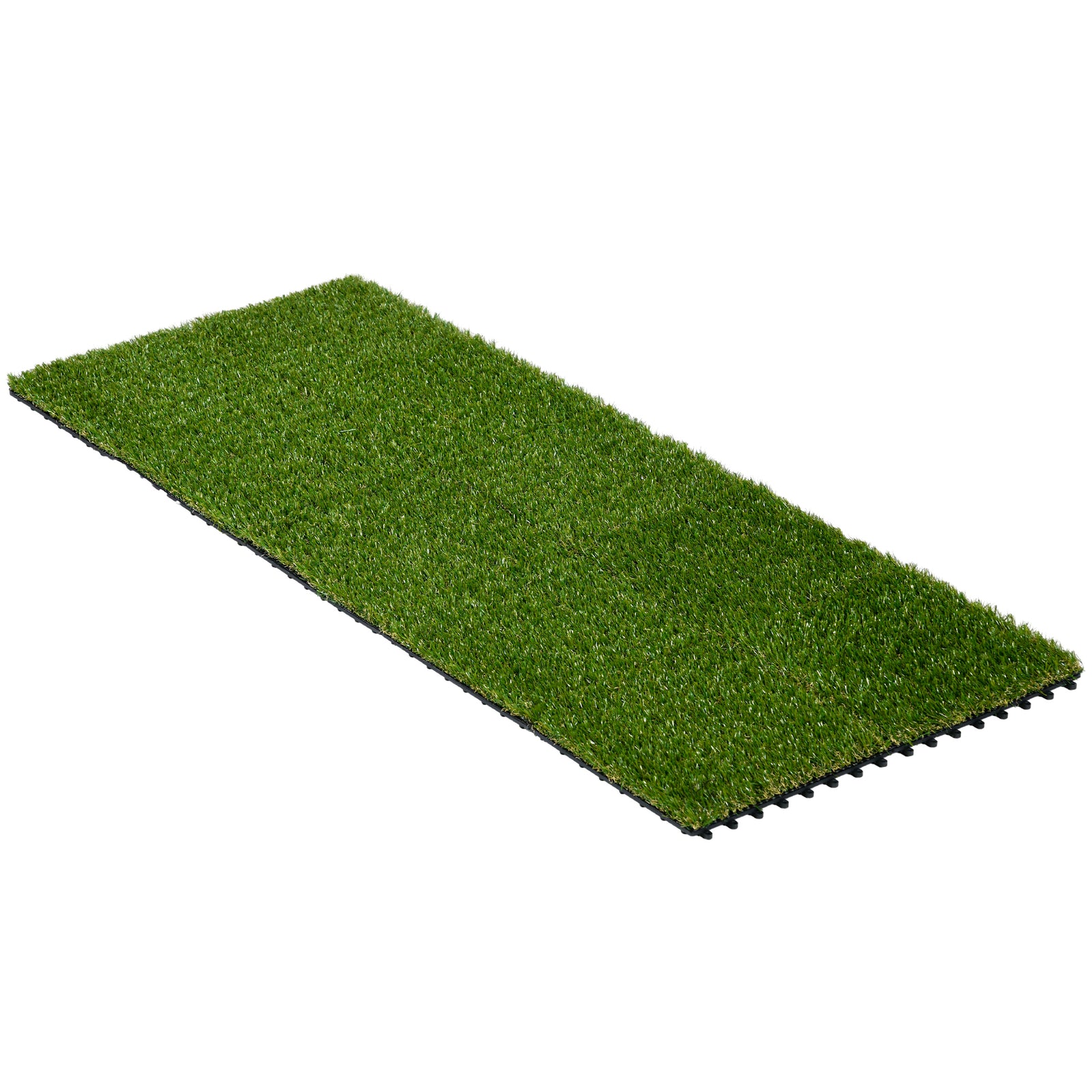 10 Pieces 30x30cm Artificial Grass Turf, 25mm Pile Height
