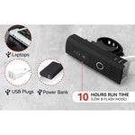 Dyzi Usb Rechargeable Bike Front Light: 4 Modes Daylight Sensor