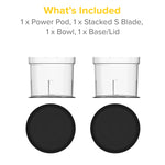 5 Second Clever Chop - Stackable Work Bowls + Airtight Lids (2 Pack)