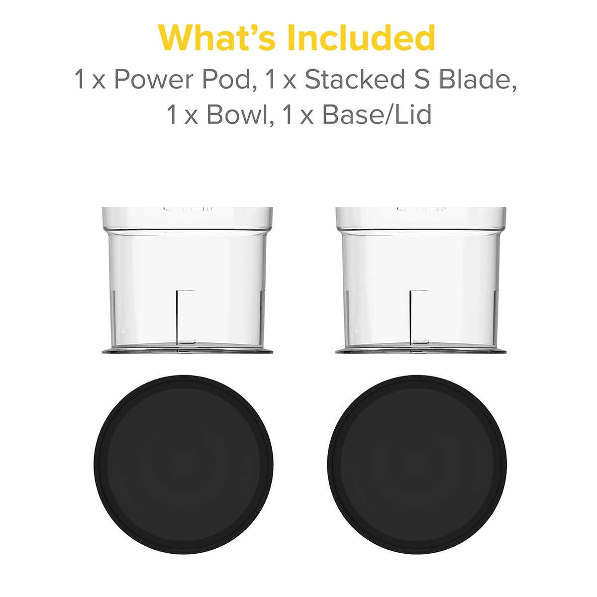 5 Second Clever Chop - Stackable Work Bowls + Airtight Lids (2 Pack)