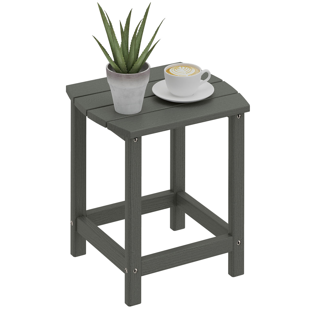 Outdoor Side Table, Adirondack Side Table, Indoor Outdoor, Grey