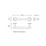 Towel Rail, Matt Chrome, Wall-mounted, 30 Cm. Collection Architect S+
