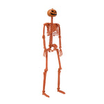 Breeins Posable Halloween Pumpkin Skeleton Decoration