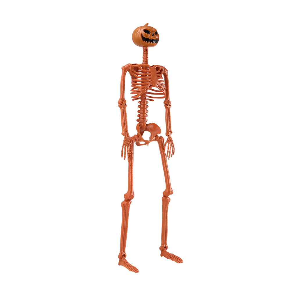 Breeins Posable Halloween Pumpkin Skeleton Decoration