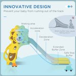2 In 1 Kids Slide For Indoor Use With Basketball Hoop For 18-36 Months | Yellow