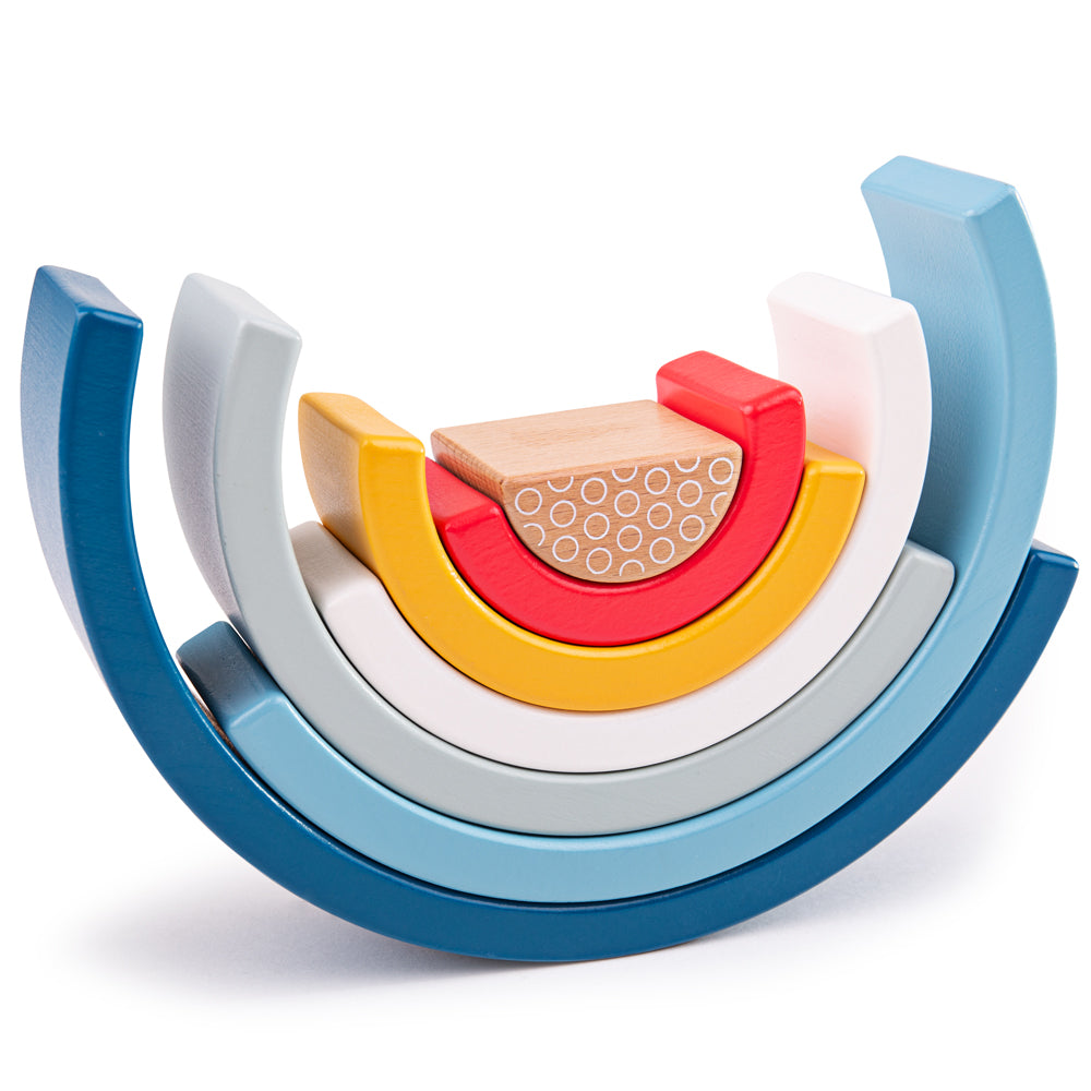 Wooden Rainbow Stacking Arches - 7 Pieces