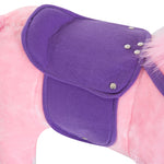 Rocking Horse Ride On Rocker Children Plush Toy Wooden Horse Sound | Pink
