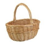 Oval Buff Wicker Shopping Basket | Large | Brown
