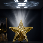 Indoor & Outdoor Living Gold Star Tree Topper-cut-out Snowflake Design