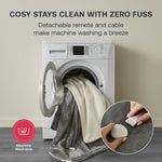 Super Cosy Sherpa Washable Heated Throw With Timer - Grey/white