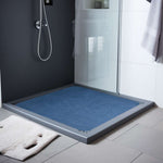 Reversible Shower Mat In Dual-colour- Square Shower | 60cm x 60cm | Blue & Green