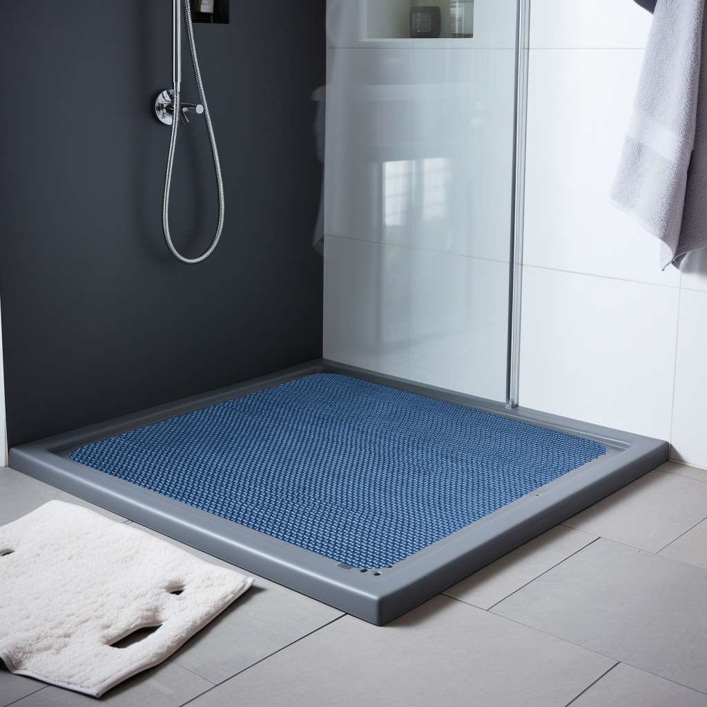 Reversible Shower Mat In Dual-colour- Square Shower | 60cm x 60cm | Blue & Green