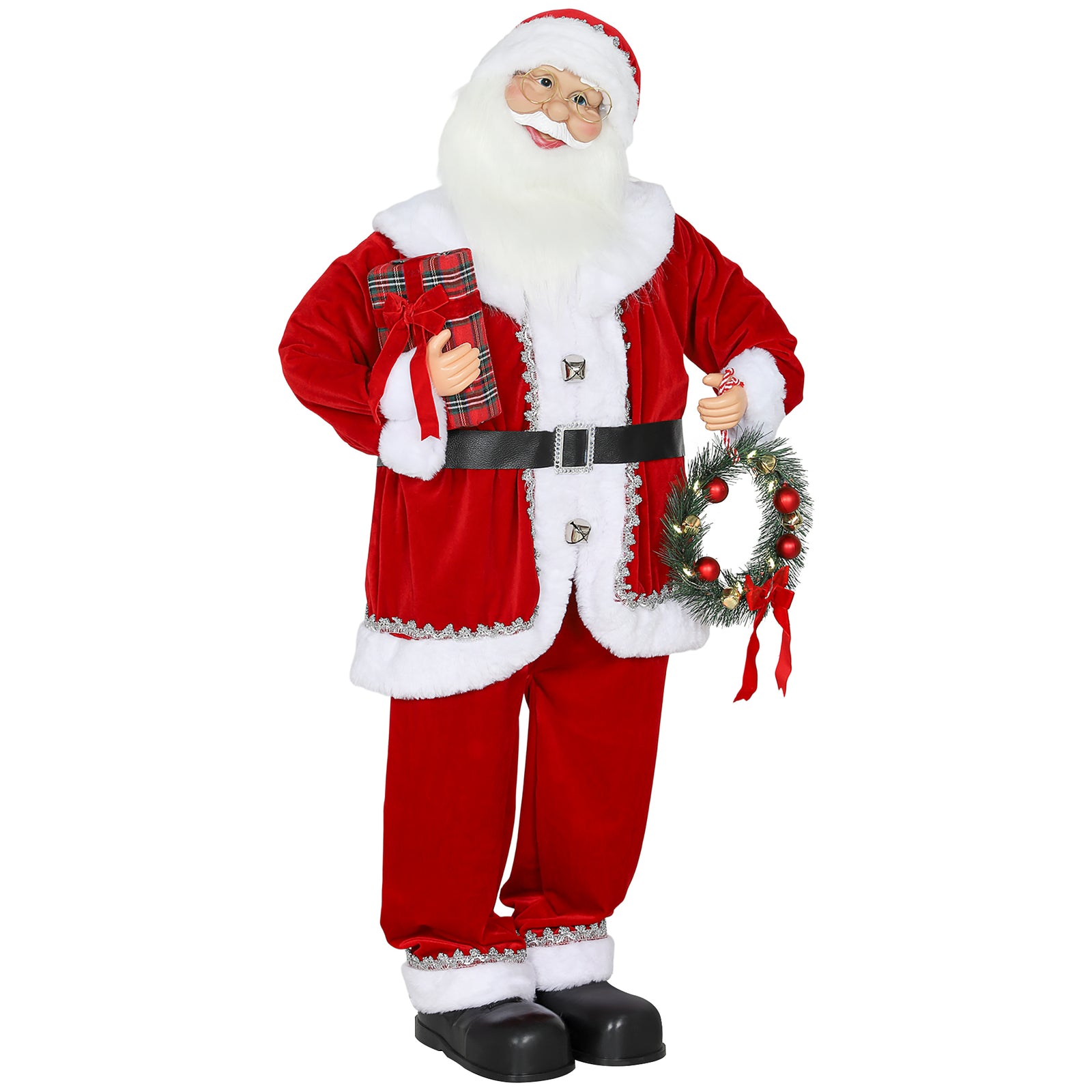 Musical Animated Santa Claus With Music, Dancing, Gift And Wreath