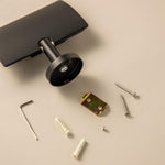 Toilet Roll Holder With Cover, Matt Black Hidden Fixings Start Collection