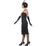 Flapper Costume, With Long Dress | Small | Black
