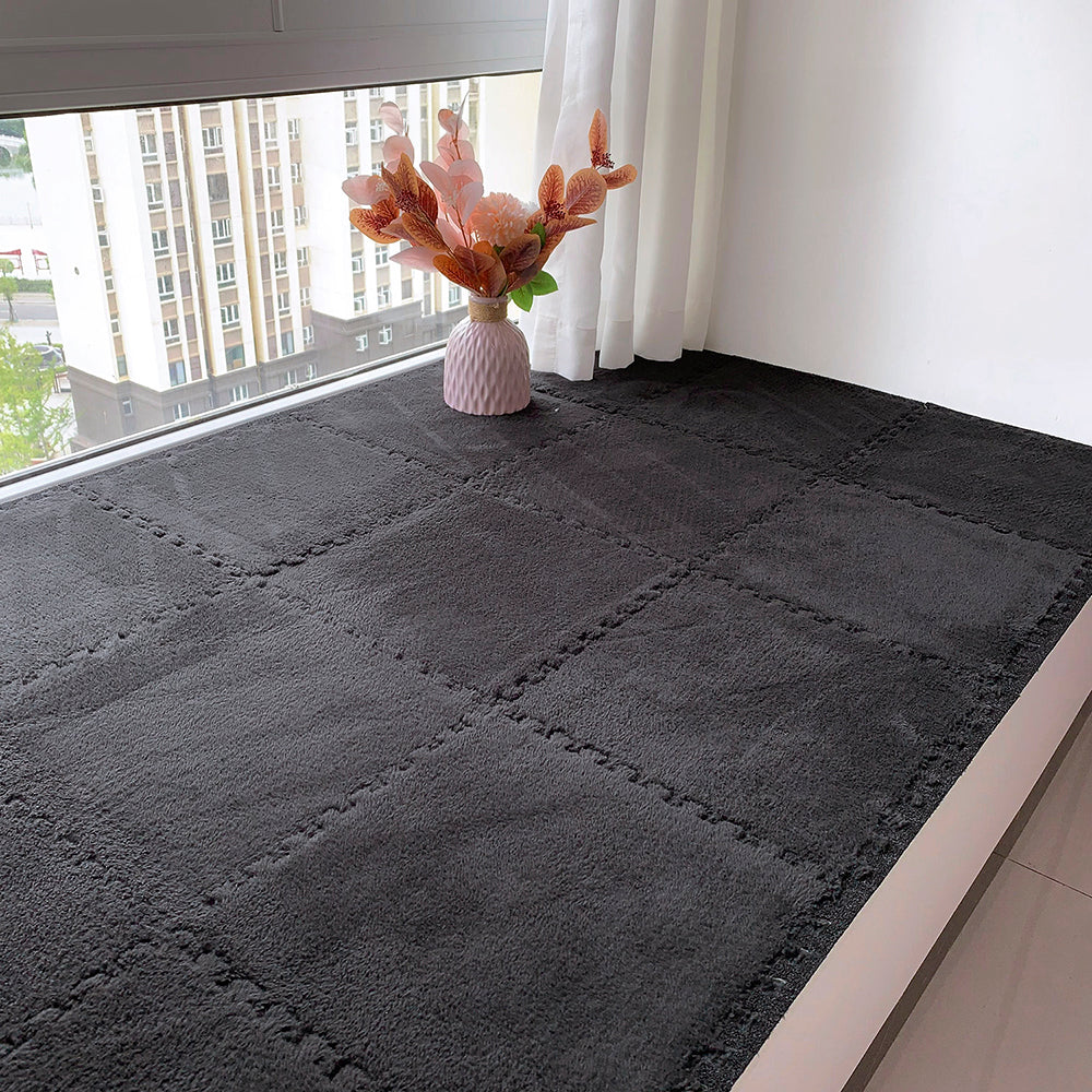 12pcs Interlocking Foam Play Mats For Kids – Soft, 30cm X 30cm Puzzle Floor Tiles | Black