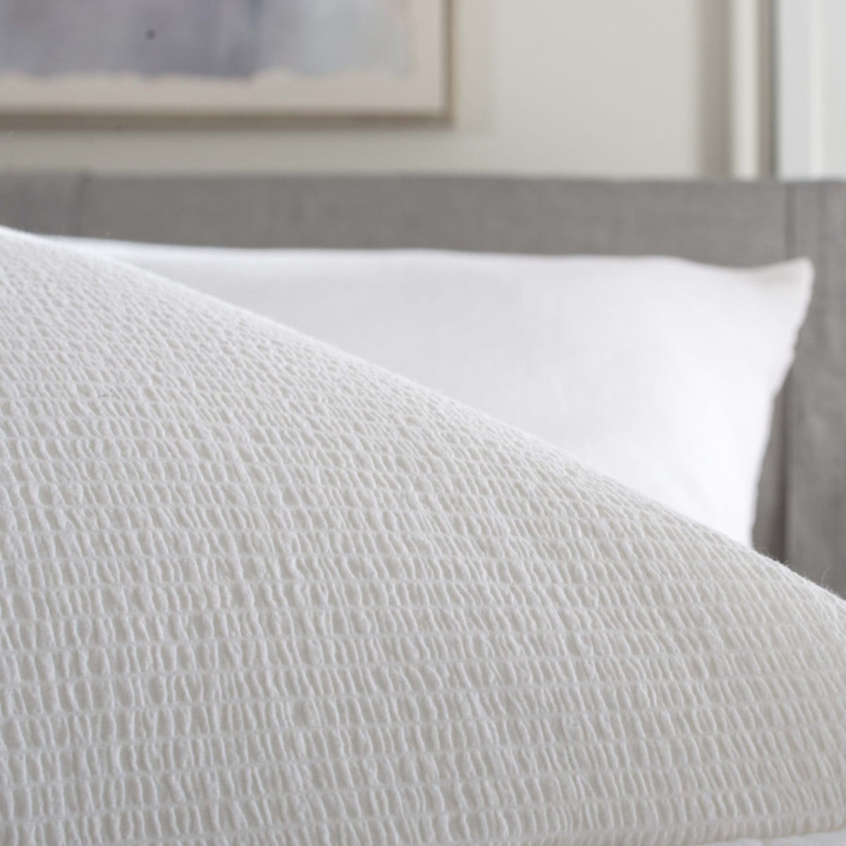 Mottle Cotton Textured Duvet Cover Set | Super King | White