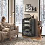 4-tier Hi-fi Stand With Adjustable Shelves | Black