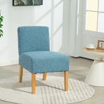 Selina Fabric Armless Accent Chair | Teal