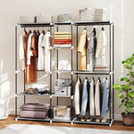 HOMCOM Open Portable Wardrobe, Clothes Rack With 8 Shelves