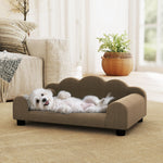 Dog Sofa Bed, Cat Sofa With Backrest, Armrest, For Small Dogs | Brown