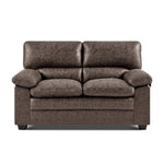 Oxford Faux Leather Sofa 2 Seater | Chocolate