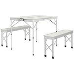 Camping Picnic Table And 2 Benches Folding Garden Table Set
