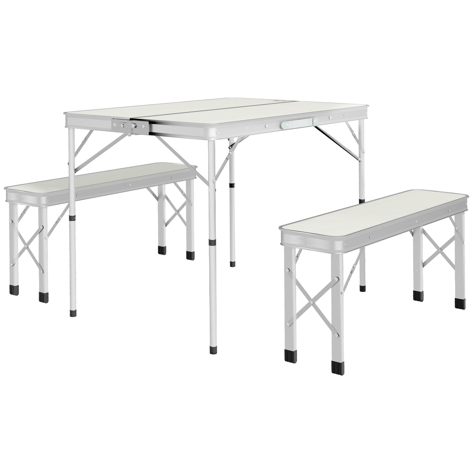 Camping Picnic Table And 2 Benches Folding Garden Table Set