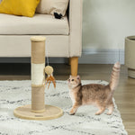 47cm Tall Cat Scratching Post For Indoor Cats, With Sisal Rope, Brown